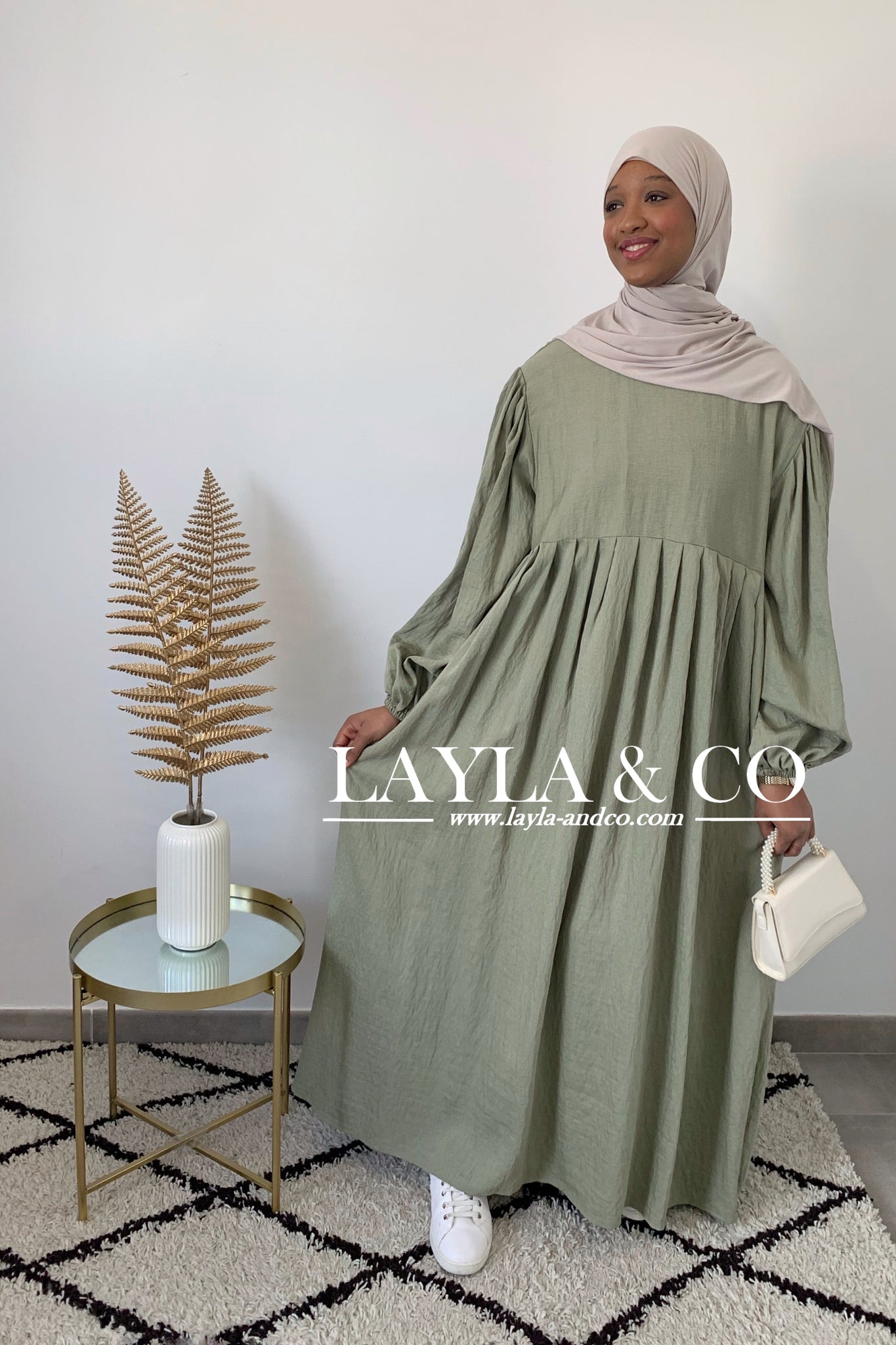 Abaya ample lin mélangé (+couleurs)