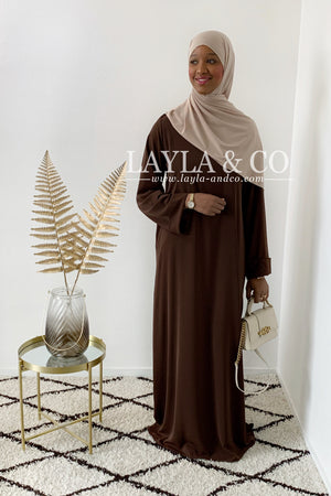 Abaya soie de médine longueur standard