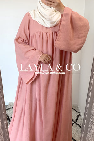 Abaya ample effet lin