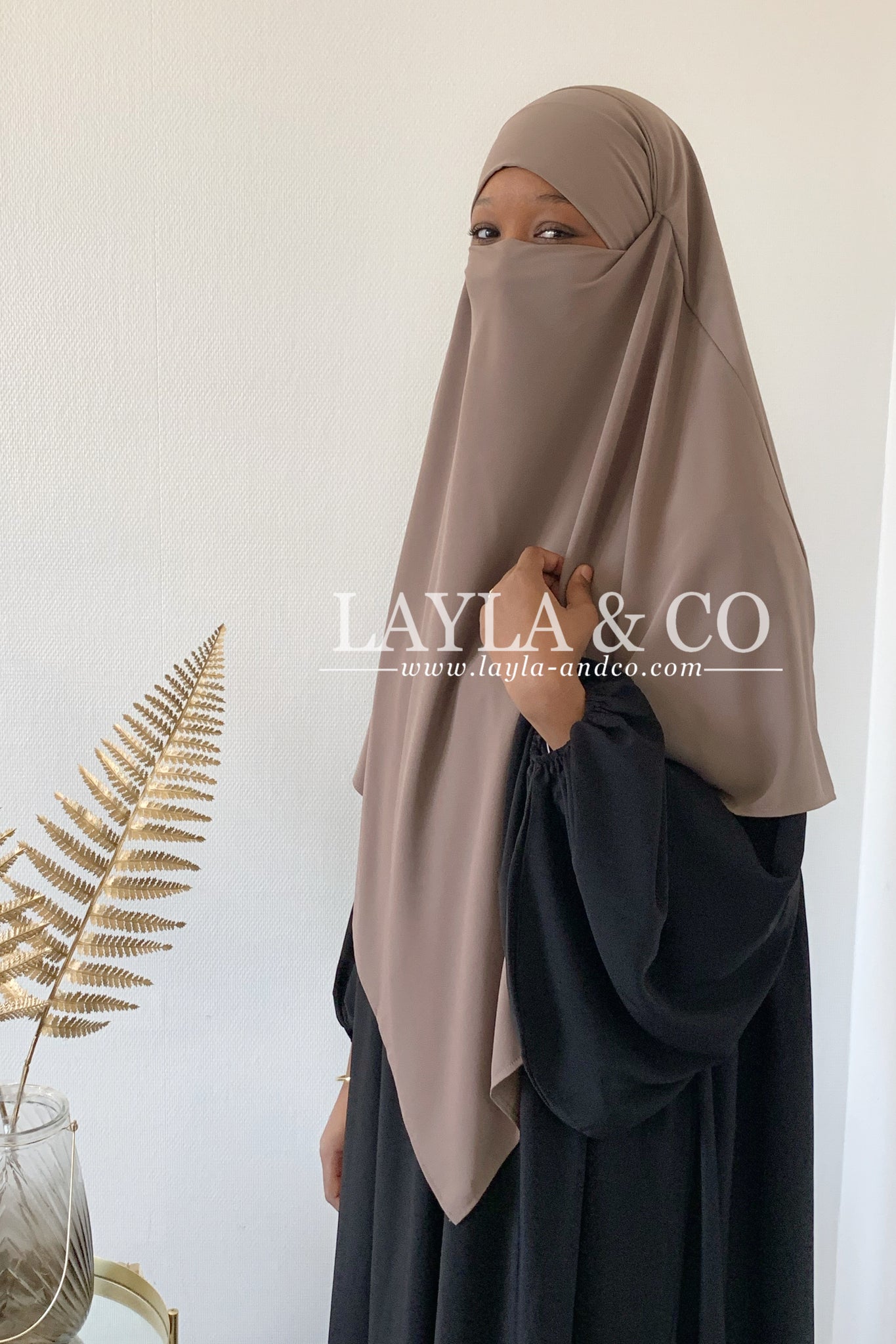 Khimar 2 voiles soie de médine option niqab