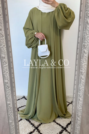 Ensemble robe et kimono manches bouffantes