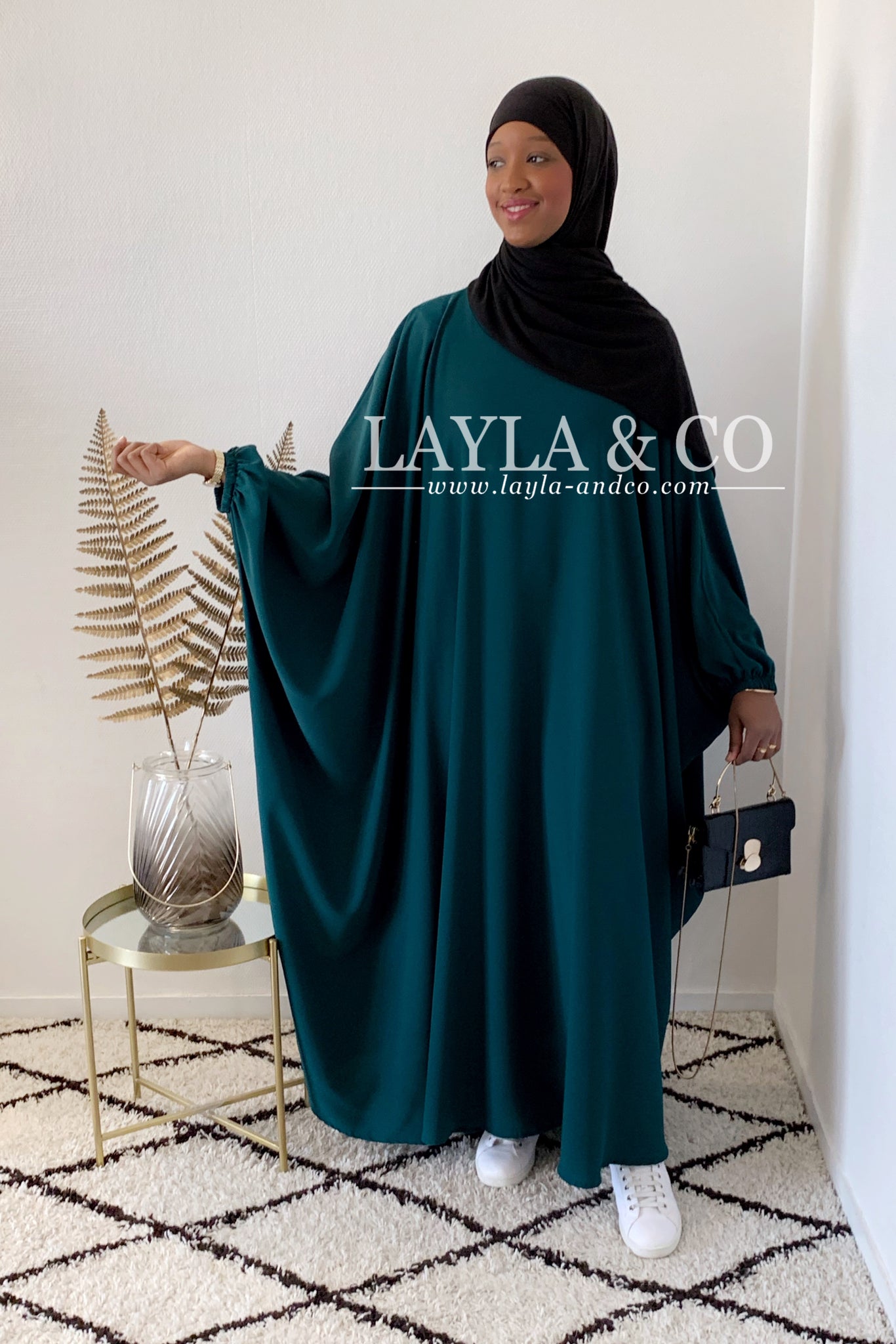 Abaya papillon poignets élastique soie de médine (+couleurs)