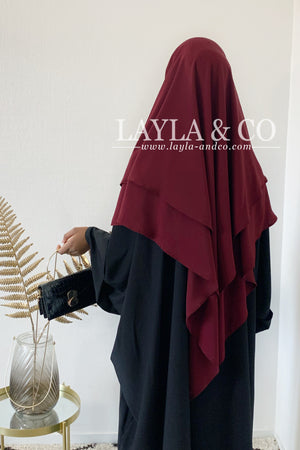 Khimar 2 voiles soie de médine option niqab