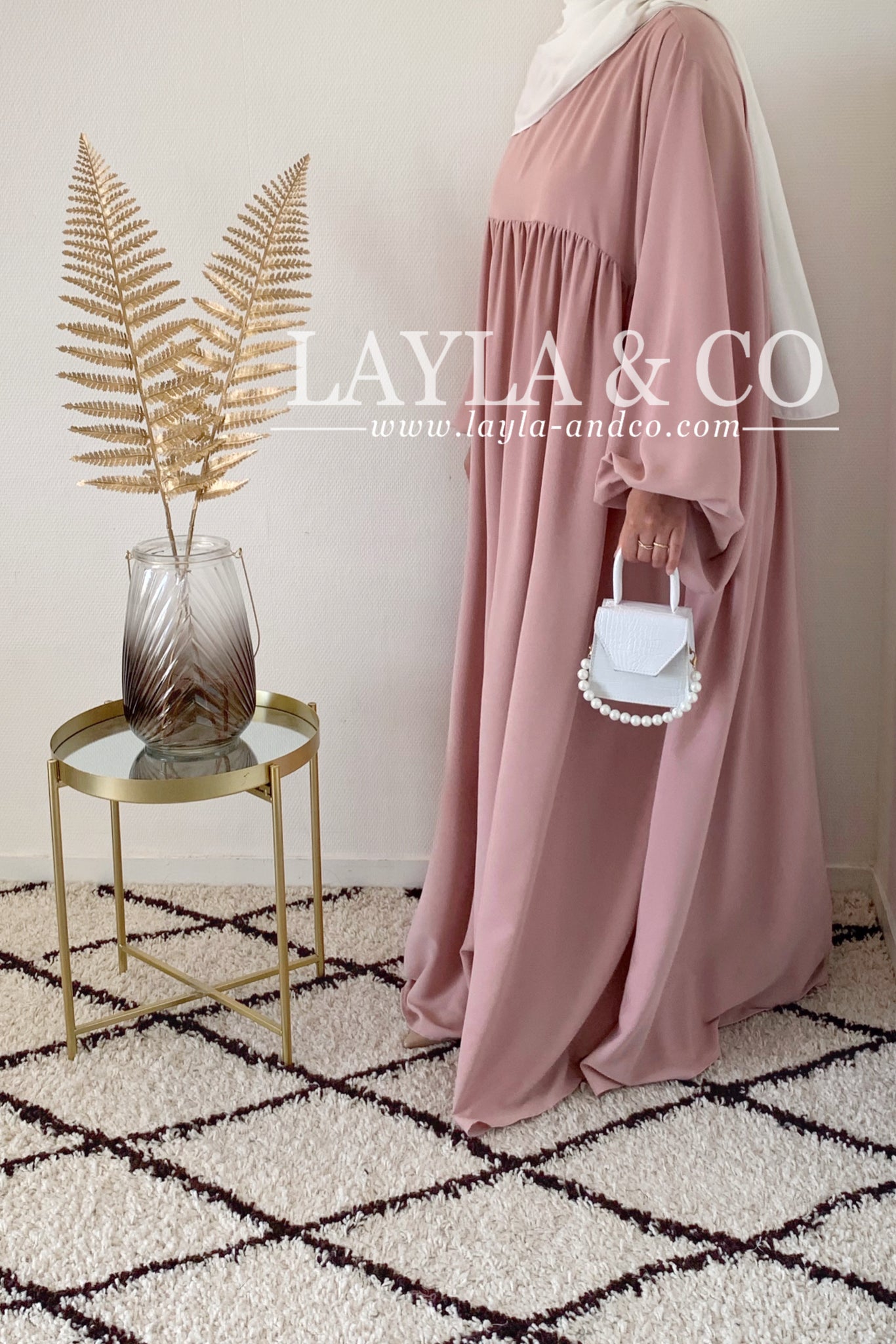 Abaya manches bouffantes soie de médine